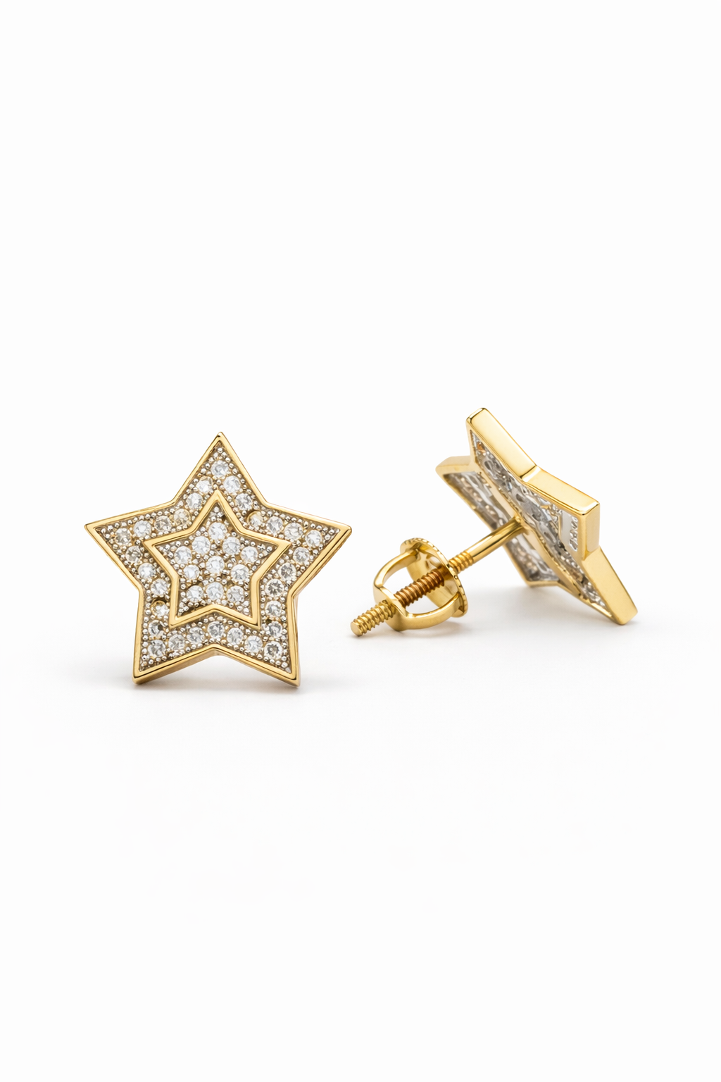 10KT STAR DIAMOND  EARRINGS Size 0.30CT