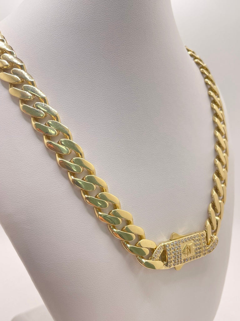 14KT MONACO STYLE CHAIN Size 20INCH 11MM Weight 40.1GR