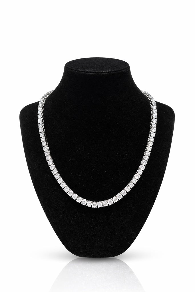 925 29CTW MOISSANITE TENNIS CHAIN Size 16INCH 4MM