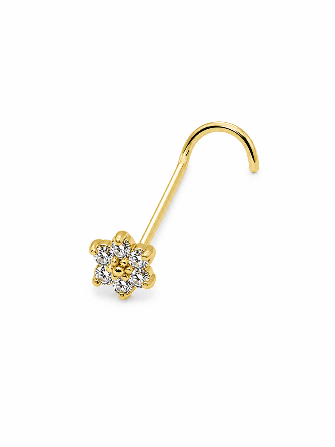 10KT FLOWER PIERCING Size S