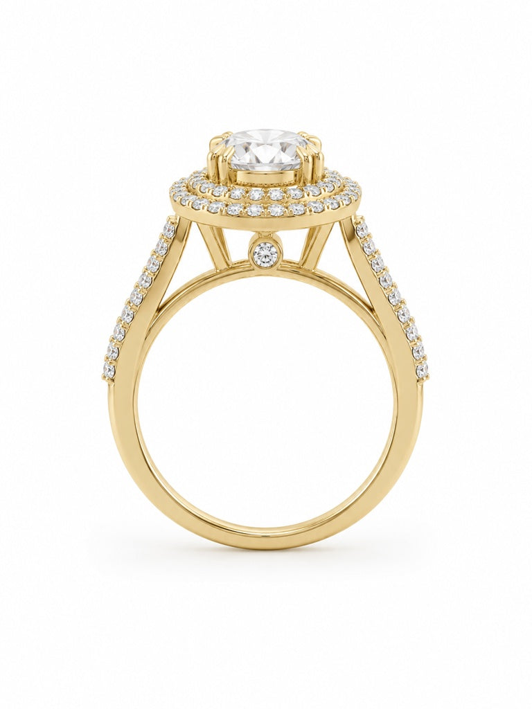 14KT LAB GROWN DIAMOND ENGAGEMENT RING Size 7