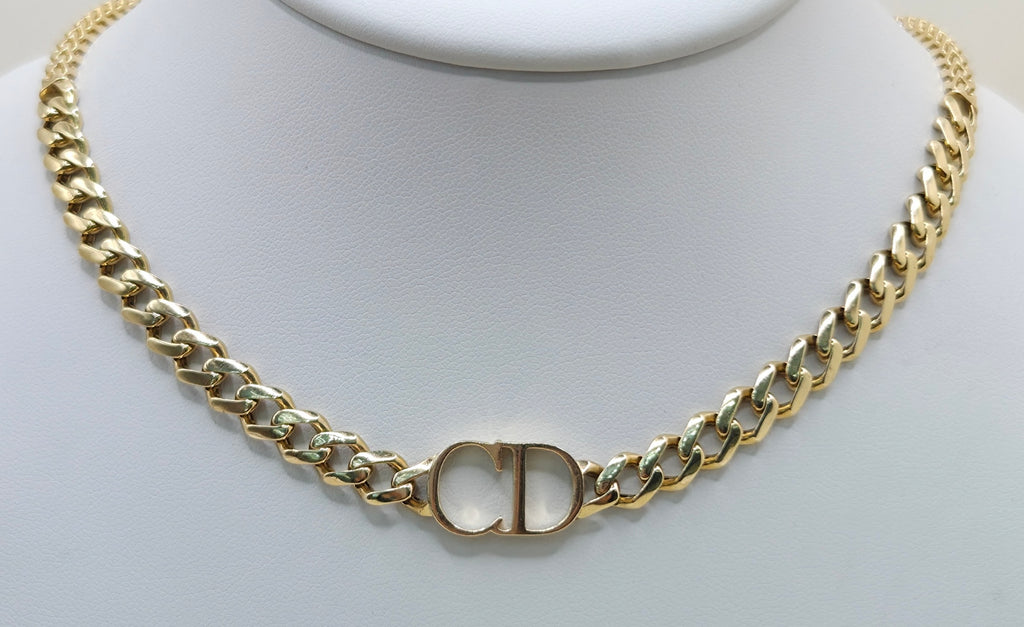 14KT "CD" FRANCO & MONACO STYLE NECKLACE Size 20INCH Weight 18.8GR