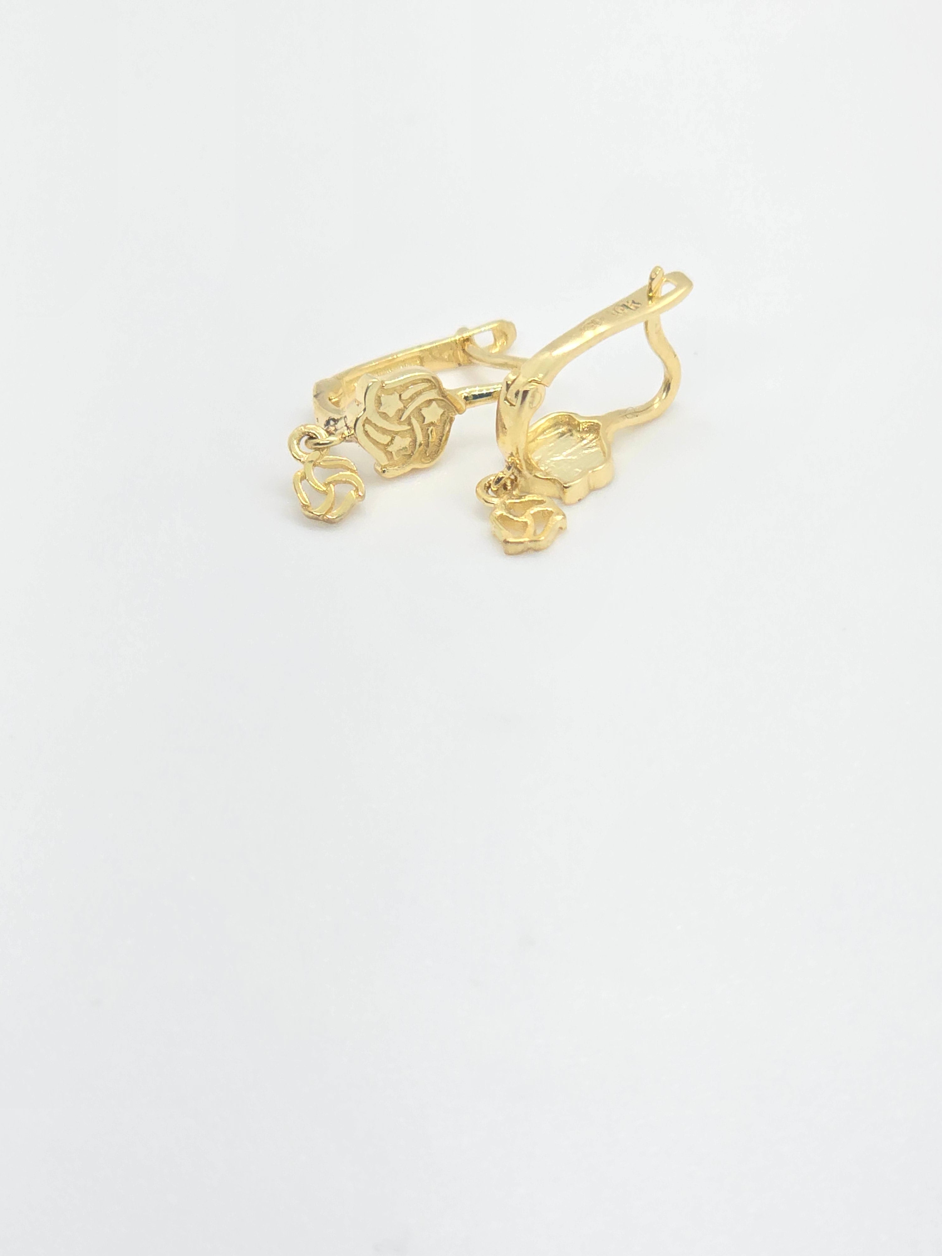 10K 3STARS EARRINGS