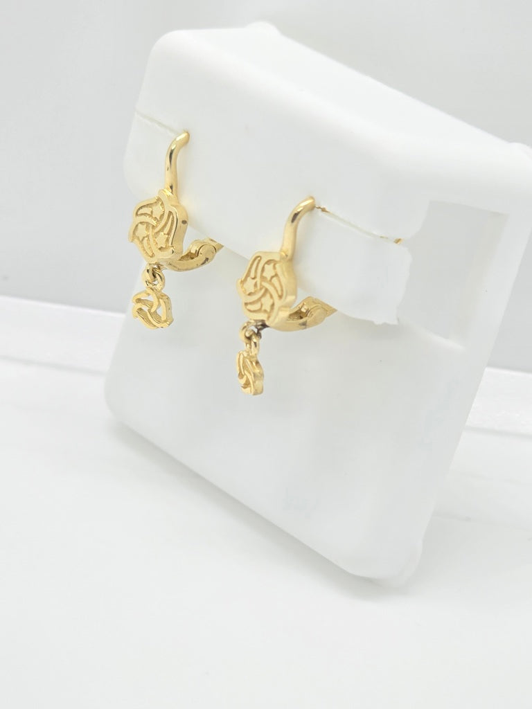 10K 3STARS EARRINGS