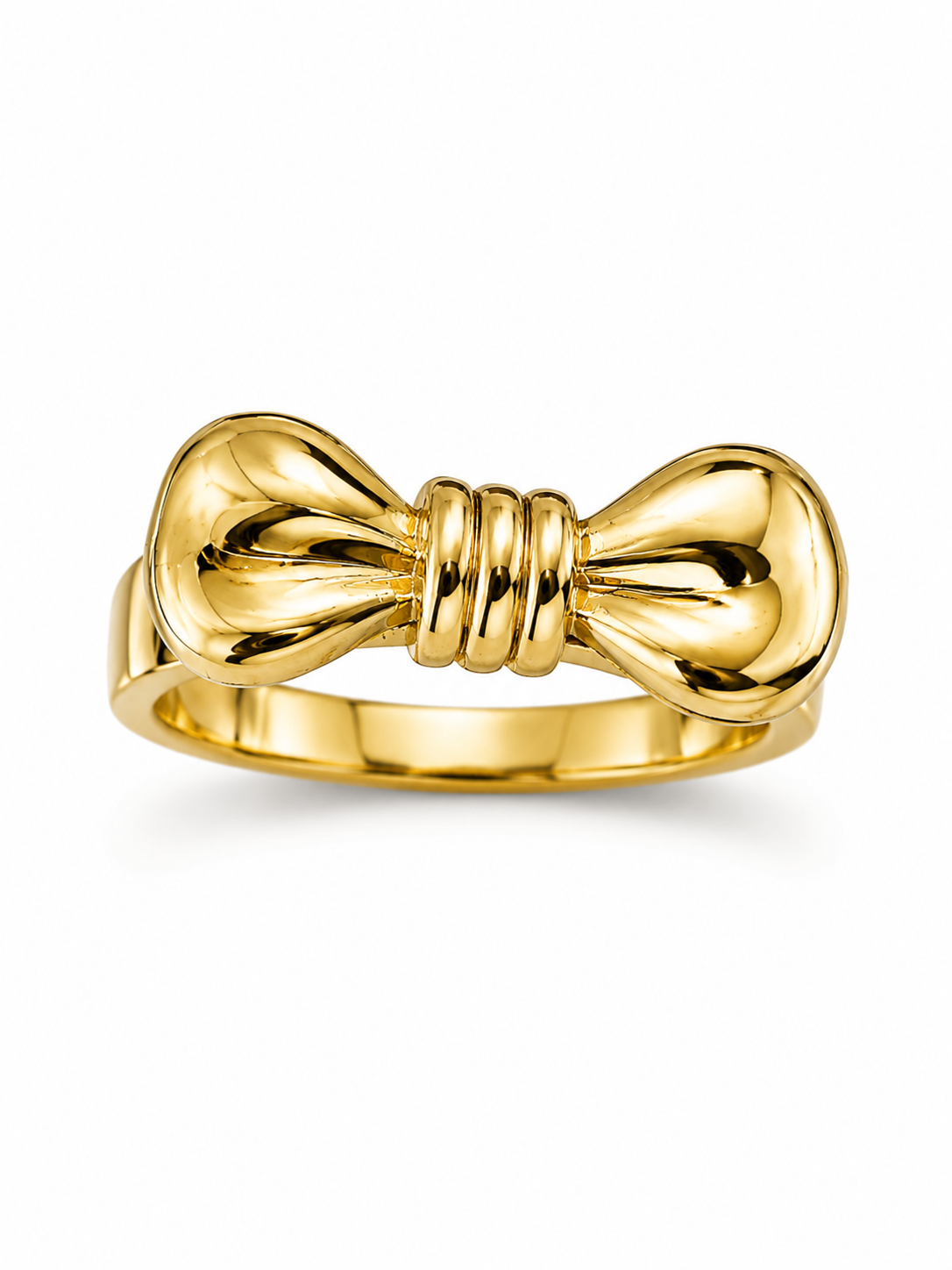 10KT PUFFY BOW RING Size 8.5 Weigth 1.9GR