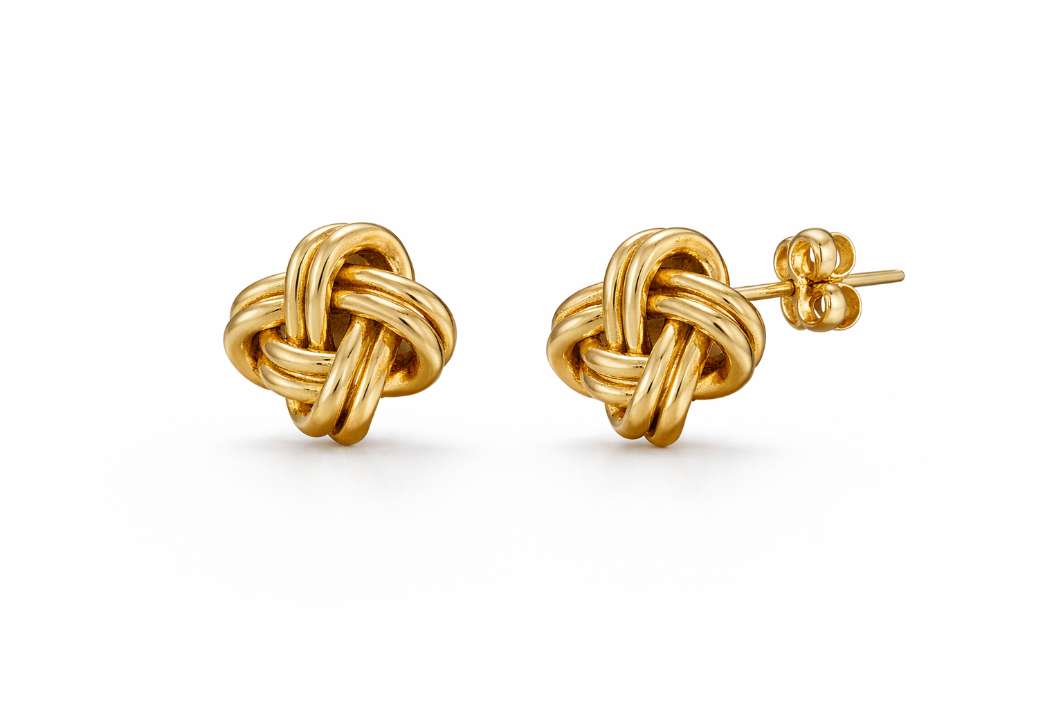 14KT MODERN KNOT EARRINGS Weight 3.8GR
