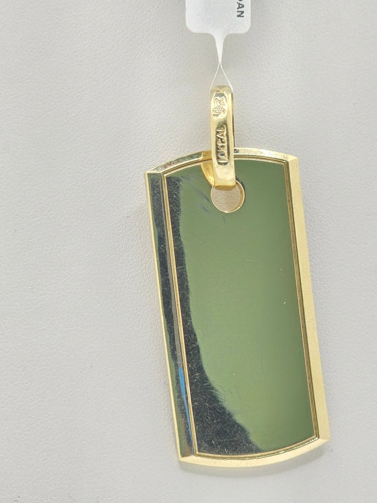 10KT NAME TAG PLAIN PENDANT Weight 8.3GR