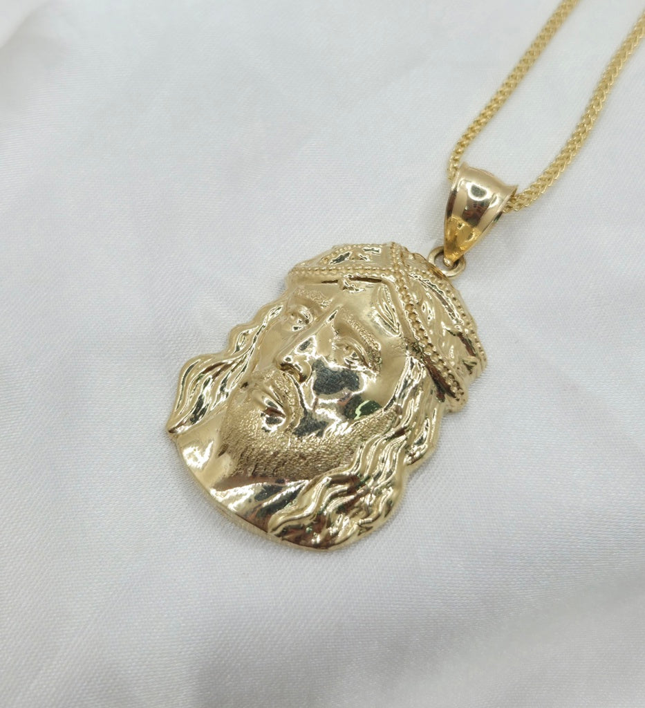 10KT JESUS FACE PENDANT Size MEDIUM Weight 5.2GR