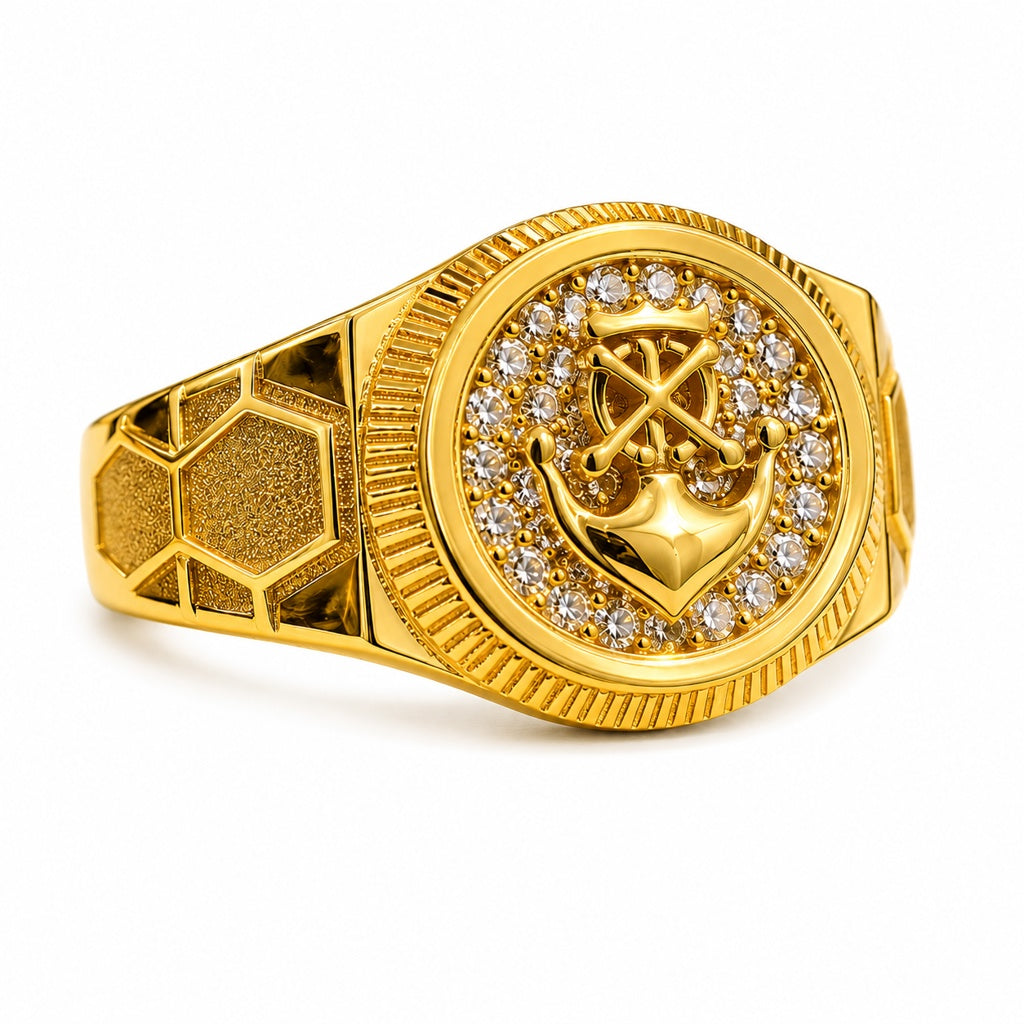 10K ROUND ANCHOR RING Size 11