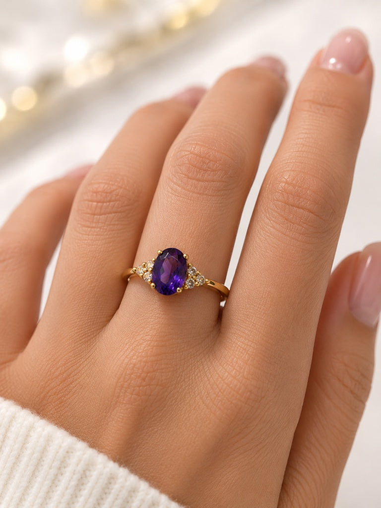 14KT DIAMOND PROMISE RING+DIAMOND Size 7