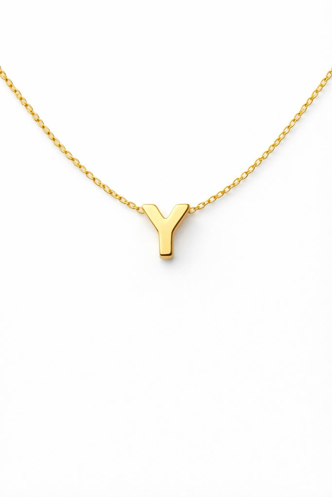 10KT CHAIN WITH LETTER "Y" PENDANT Size 18 Weigth 1.28GRS