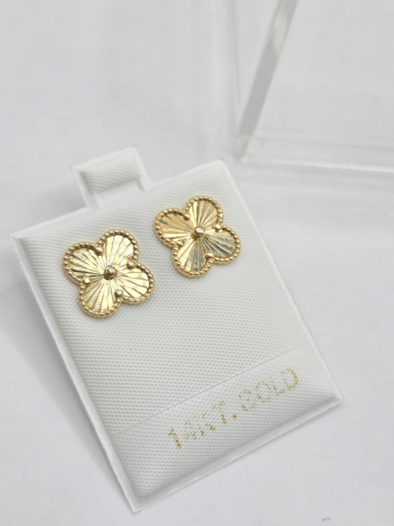 14KT FLOWER EARRINGS Size  Weigth 2.9GR