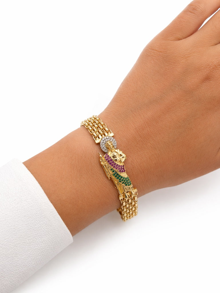 10KT BISMARK SAN JUDAS BRACELET Size 7INCH  Weigth 9.9GR
