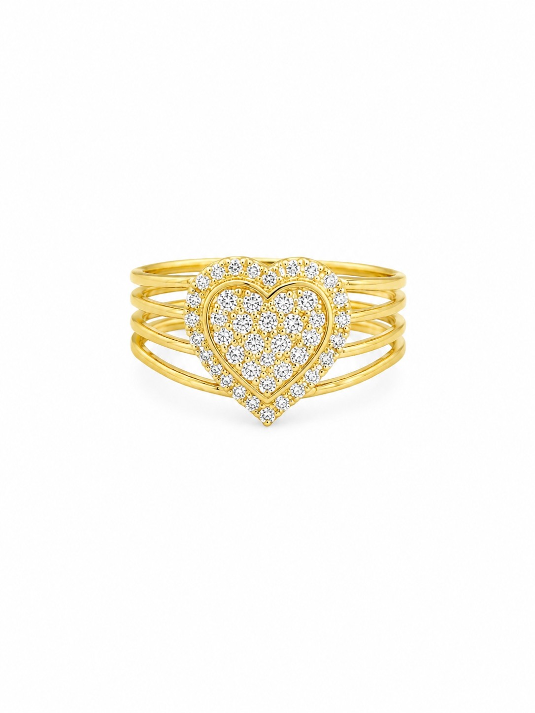 10KT HEART RING Size 8-8.5 2.6GR