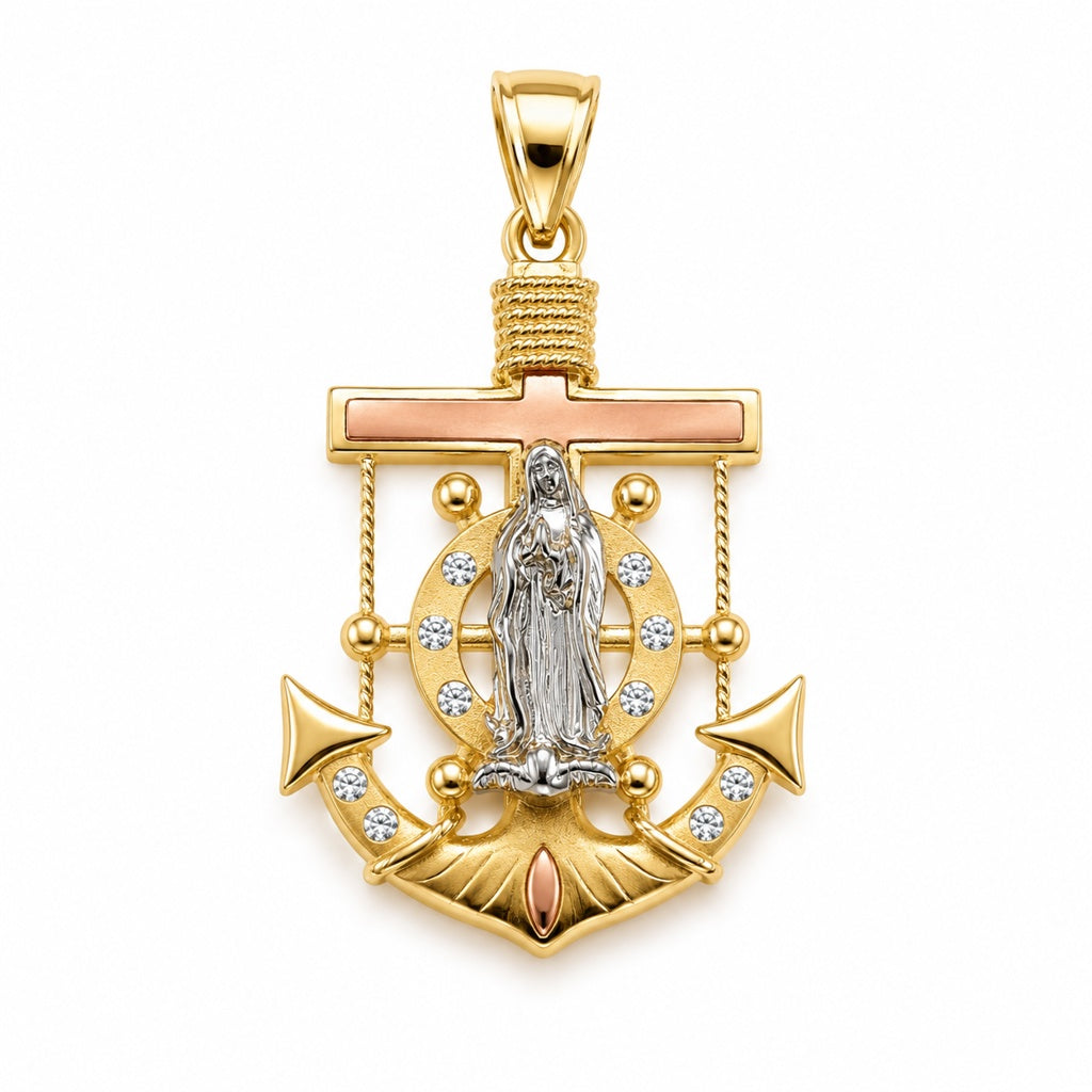 14K ANCHOR PENDANT Size
