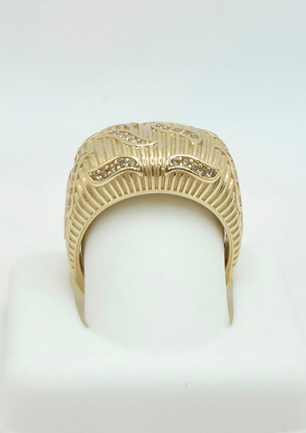 14KT CZ VINTAGE RING  Size 9 Weight 6.5GR