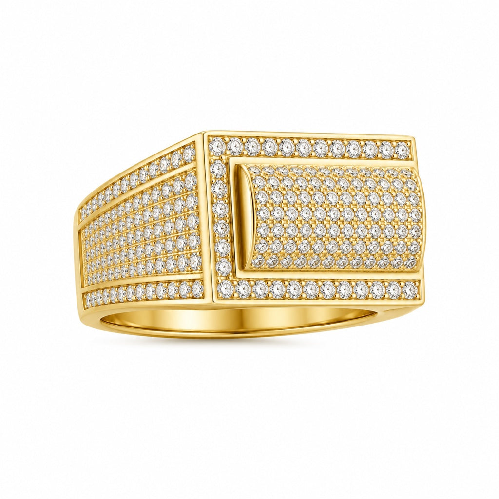 10KT CZ MODERN RING Size 11