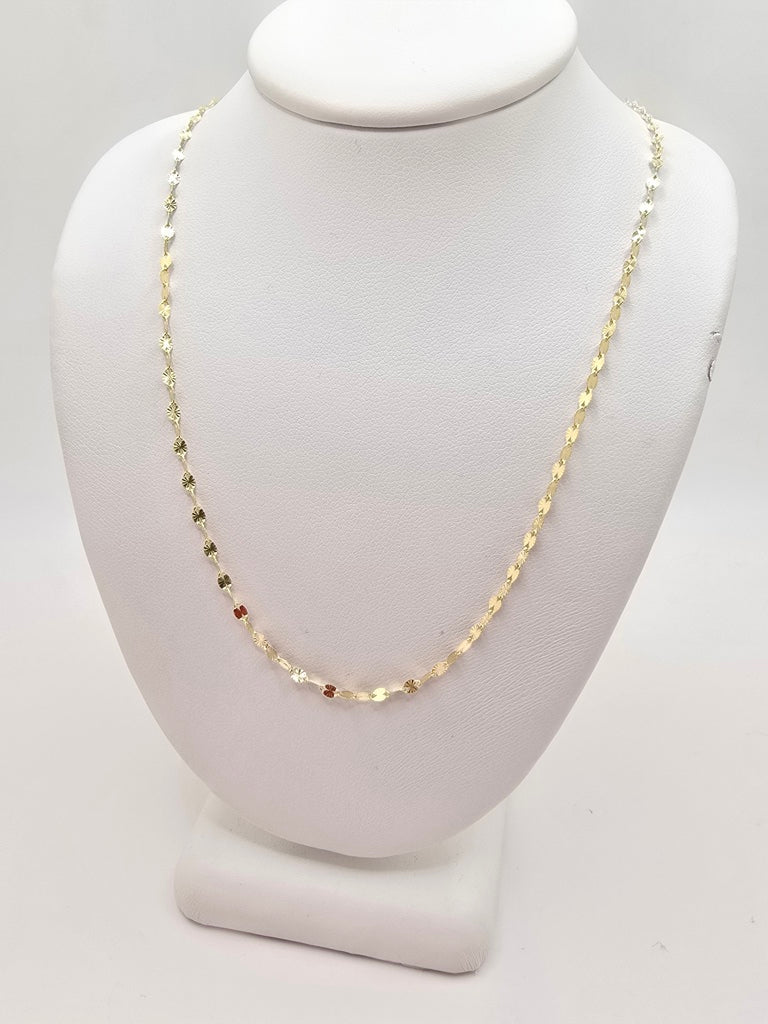 10KT GLITTER CHAIN  Size 18INCH 2MM Weight 0.85GR