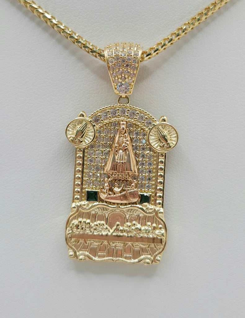 14KT CZ HOUSE STYLE CARIDAD PENDANT Weight 8.3GR