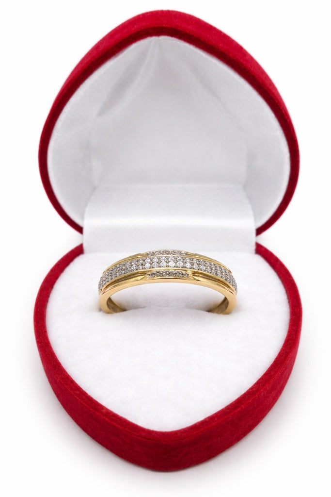 10KT DIAMOND BAND RING Size 10/0.06CT