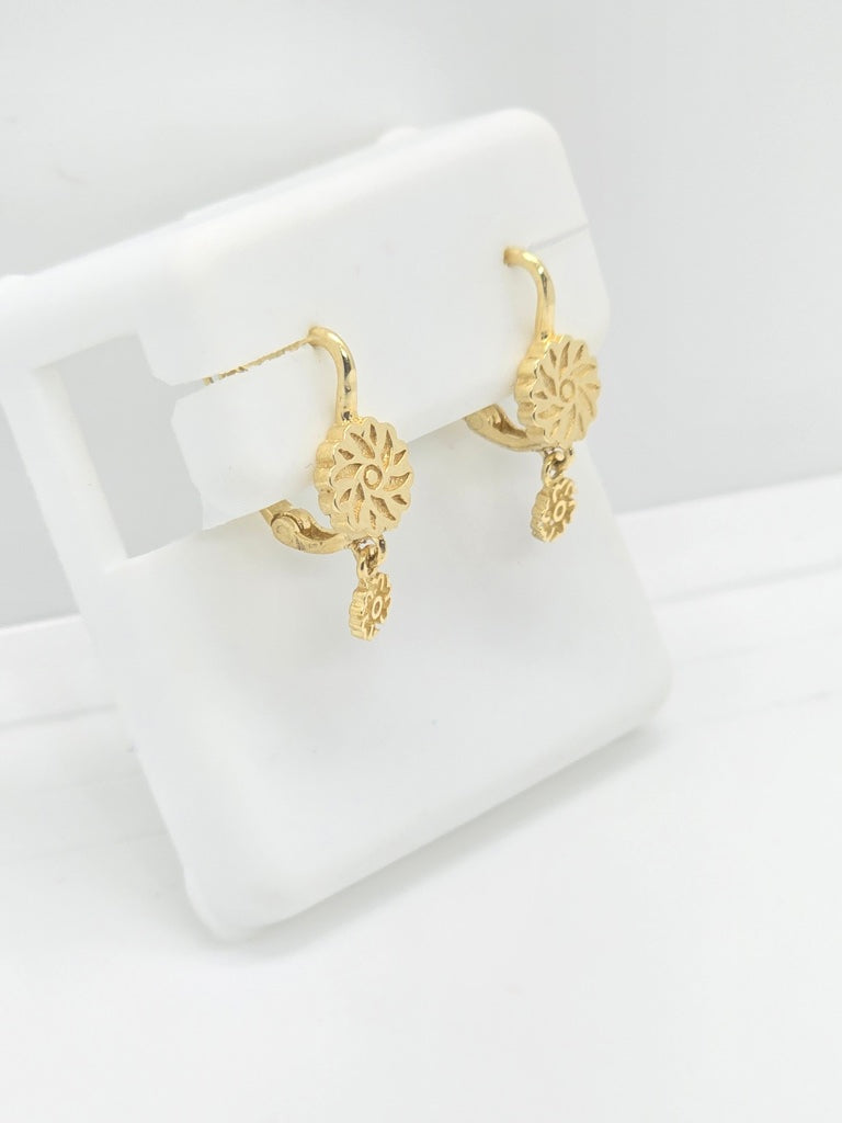 10K SUNFLOWER SMALL EARRINGS