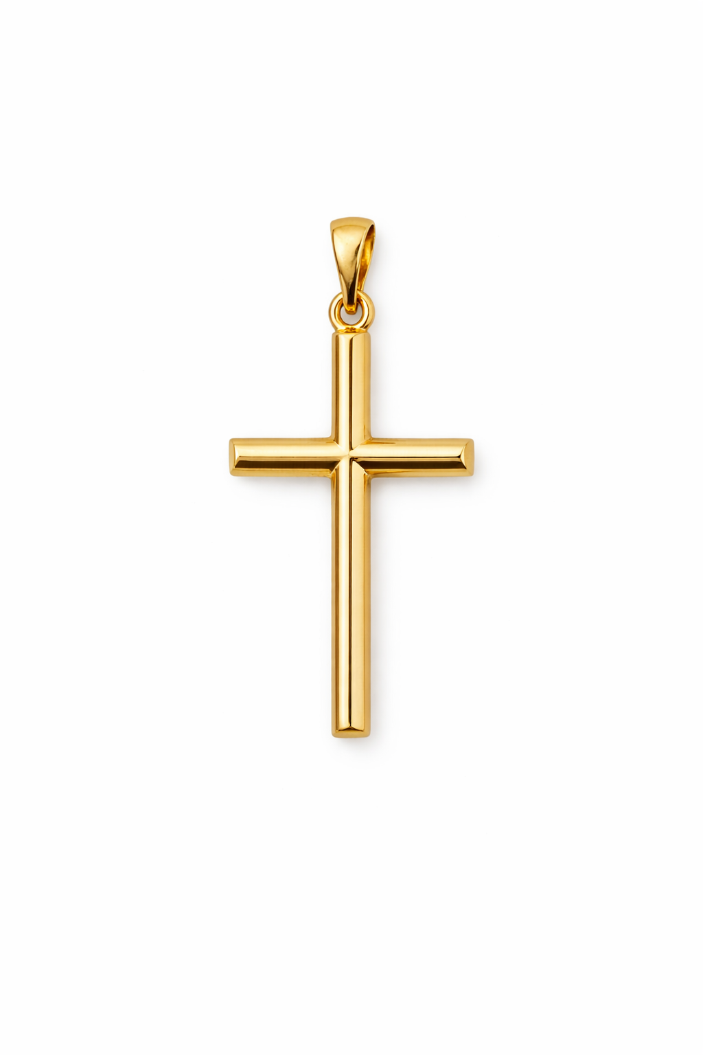 14KT MEDIUM PLAIN YELLOW GOLD CROSS PENDANT Weigth 1GR