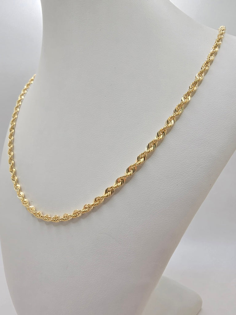 10KT ROPE CHAIN Size 16INCH 3MM Weight 3.2GR.