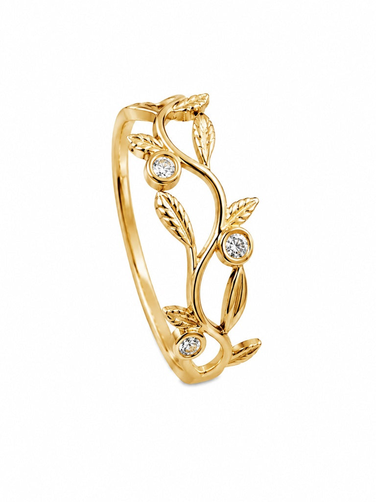 14K FLOWER RING Size 8