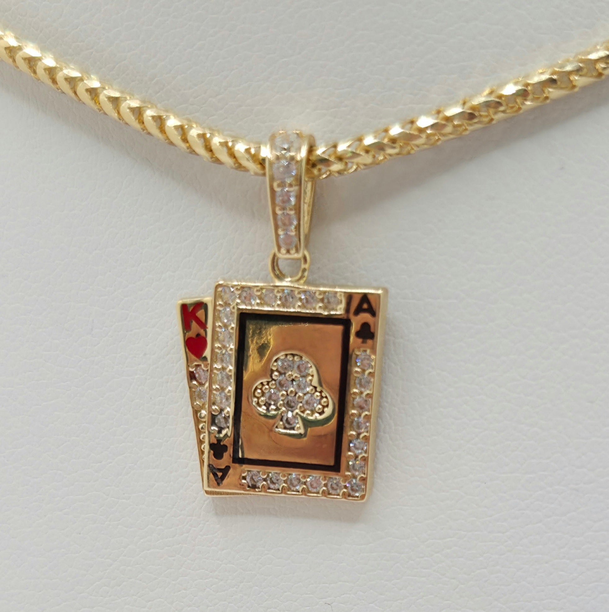 14KT SMALL POKER PENDANT Weight 2.1GR