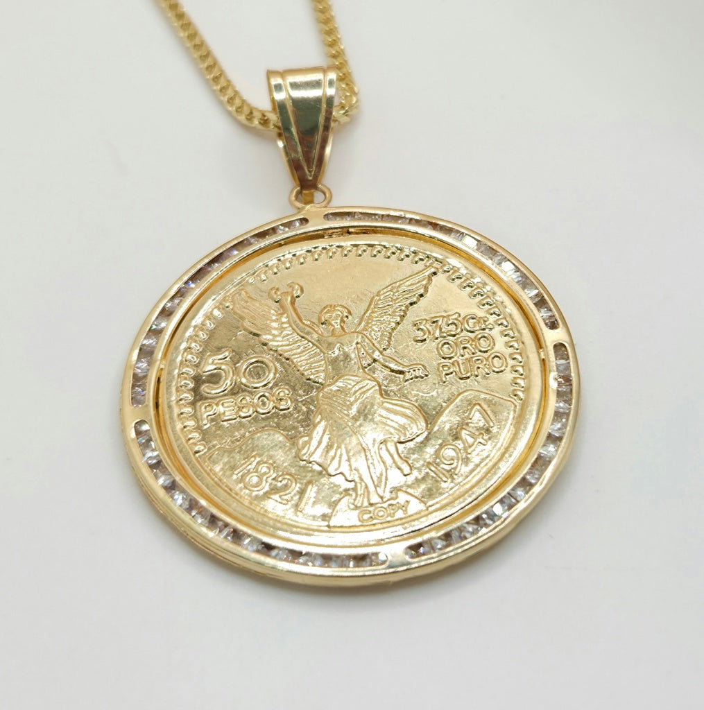 14KT CZ LARGE CENTENARY PENDANT Weight 9.6GR
