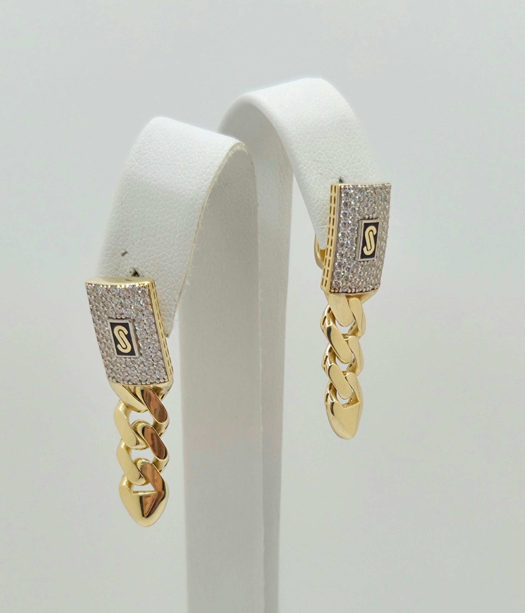 10KT CZ CERTIFIED MONACO PENDANTS EARRINGS Weight 5.5GR