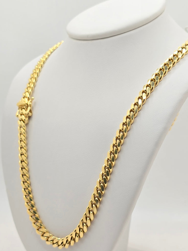 10KT SOLID MIAMI CUBAN CHAIN Size 5MM 20INCH Weight 35.6GR