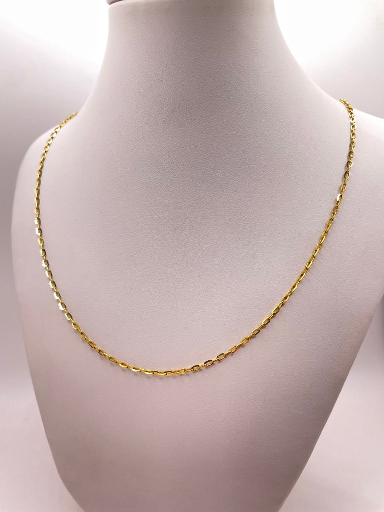 10KT ROLO CHAIN 20INCH 1.5MM