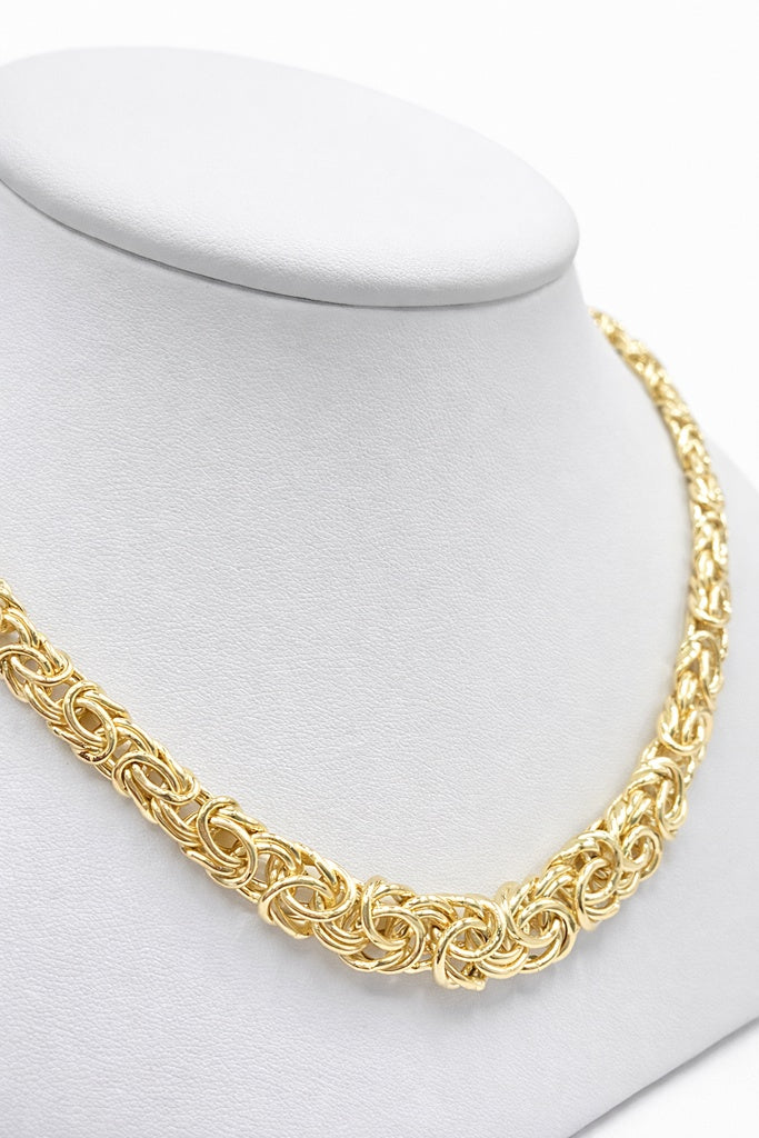 10KT DEGRADING BYZANTINE NECKLACE Size 18INCH  Weigth 17.1GR