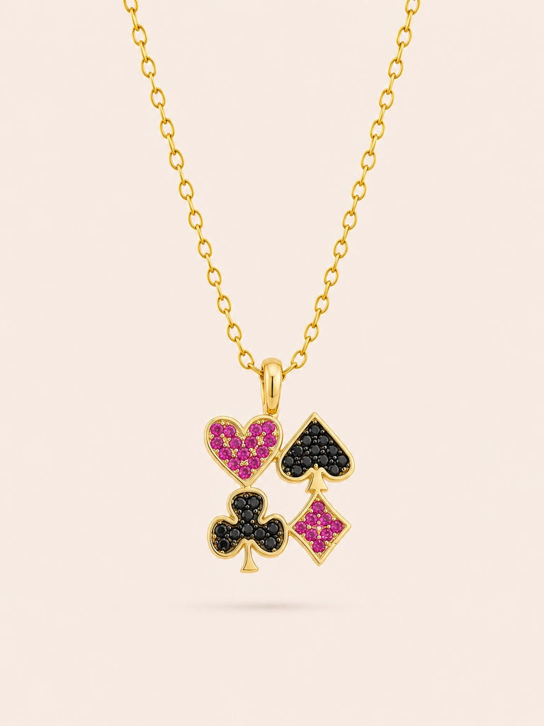 10KT POKER PENDANT Size  Weigth 1.1GR