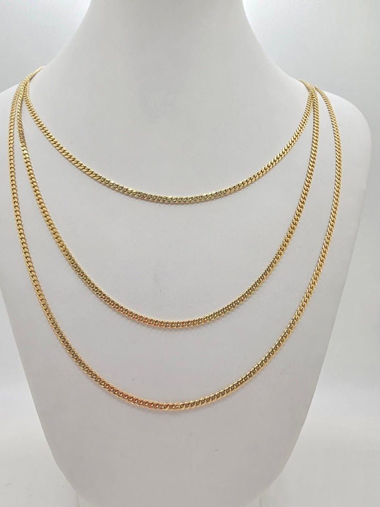 14KT SOLID MIAMI CUBAN CHAIN Size 22INCH 2.5MM Weight 10GR
