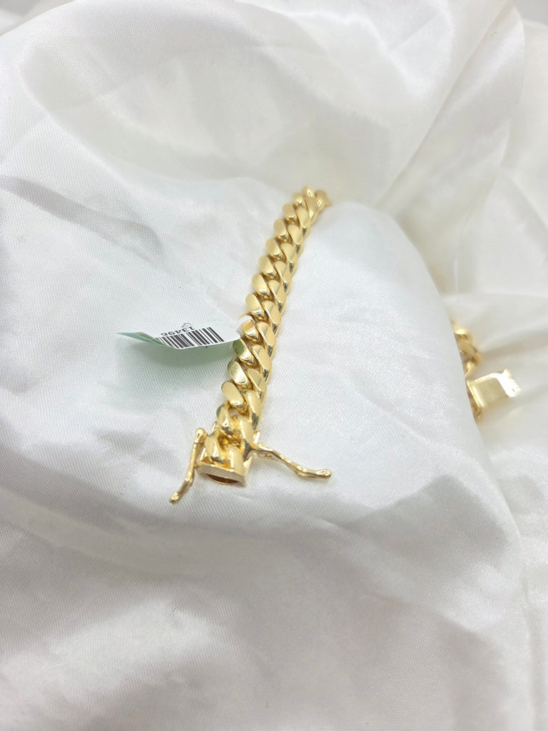 10KT SOLID MIAMI CUBAN BRACELET Size 7MM 8INCH Weigth 27GR