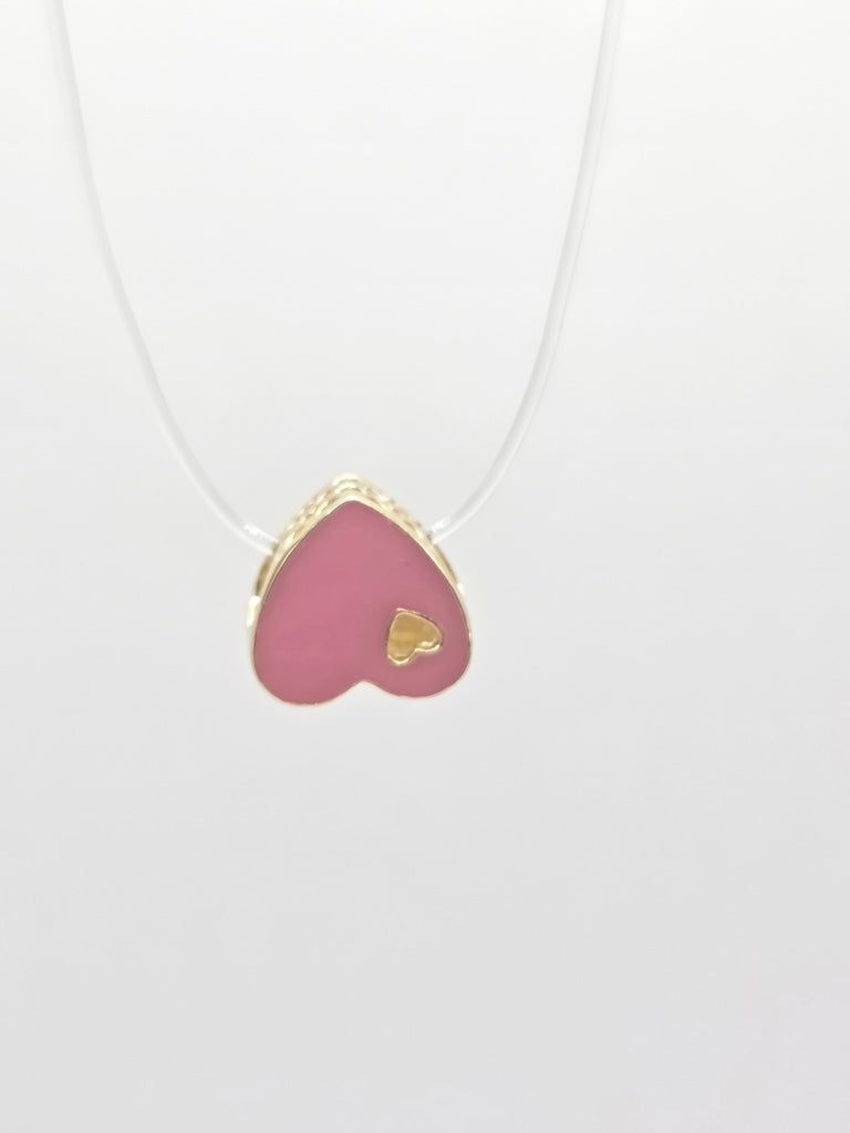 10KT PINK HEART CHARM Size  Weigth 1.9GR