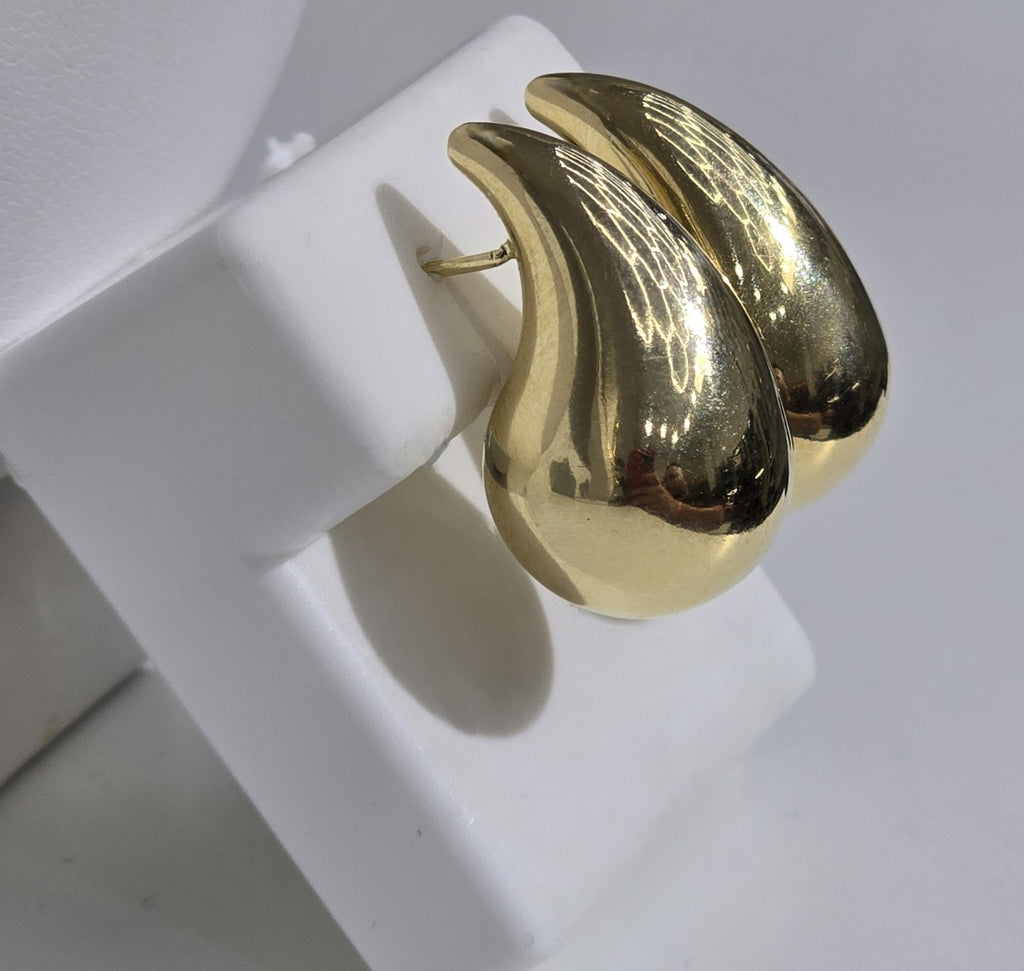 10KT MODERN GOLDEN DROP EARRINGS Size LARGE Weigth 3.4GR