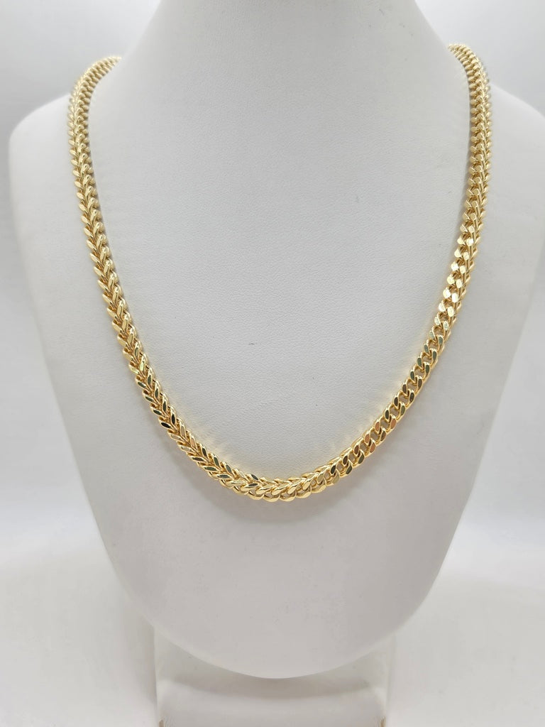 10KT SOLID FRANCO CHAIN Size 26INCH 4MM Weight 55GR