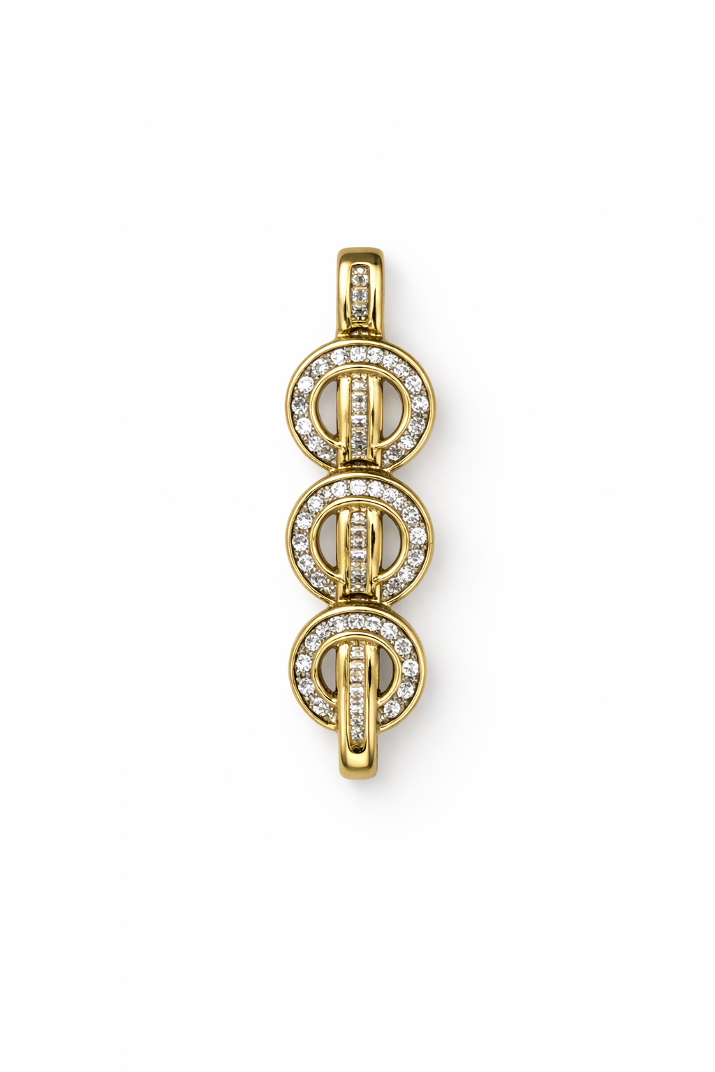 10KT ELEGANT  YELLOW GOLD AND DIAMOND PENDANT Size  Weigth 2.2GR