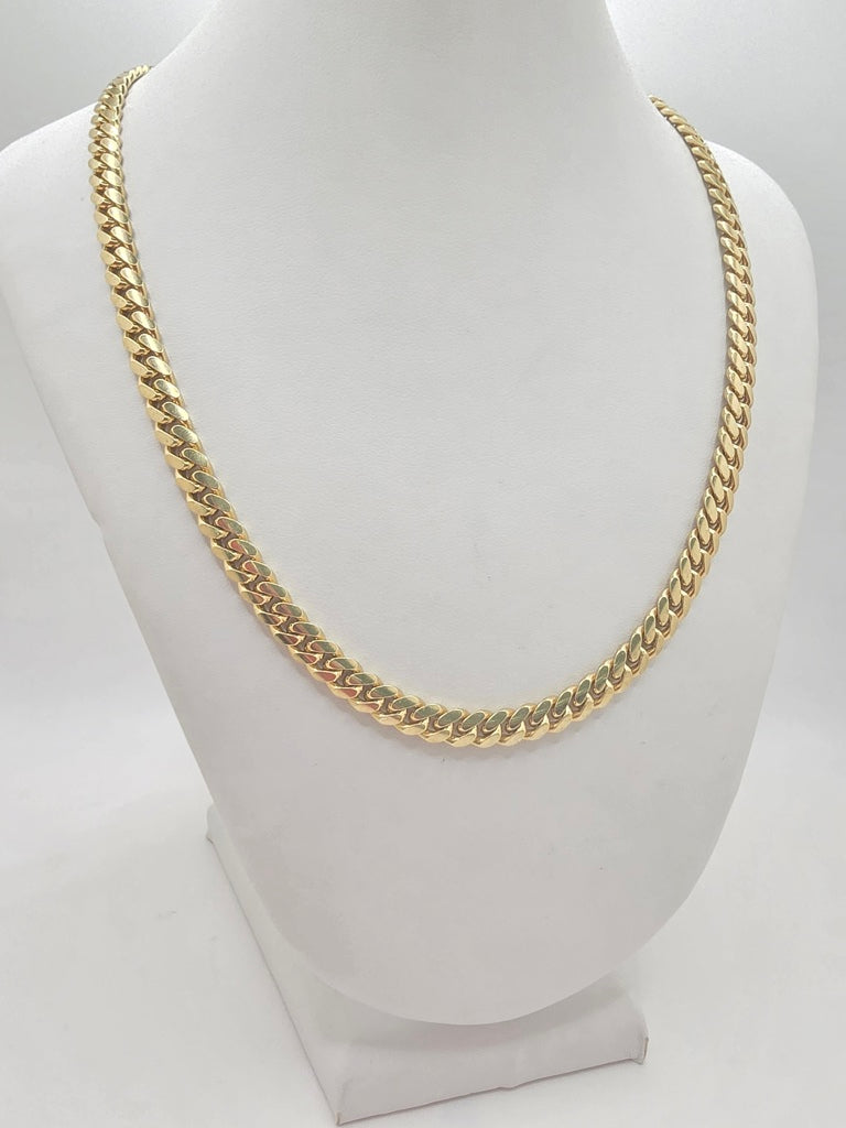 14KT SPECIAL OFFER SOLID MIAMI CUBAN CHAIN Size 20INCH 6MM Weight 52GR