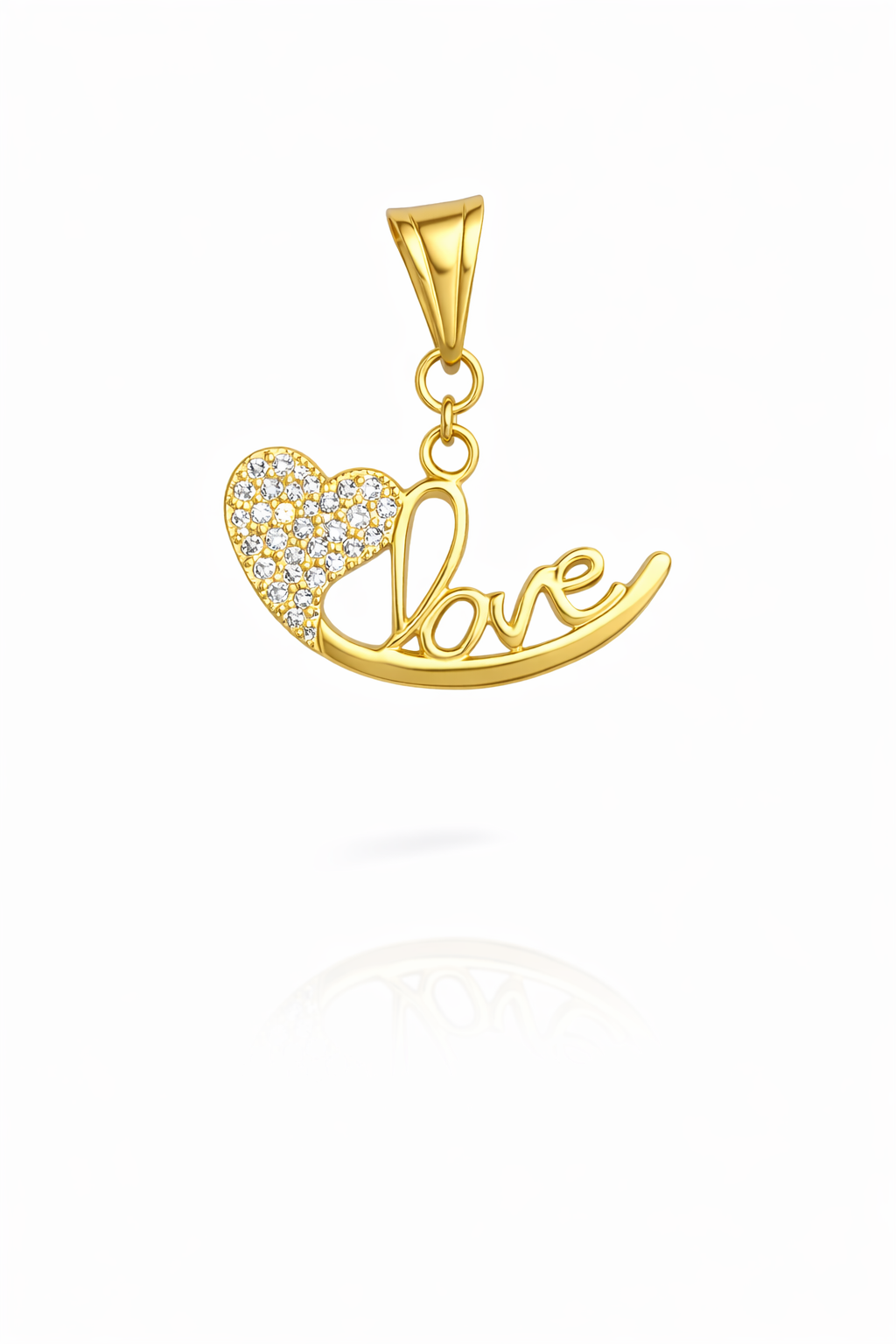 14KT DELICATE ''LOVE'' PENDANT Weight 2.1GR