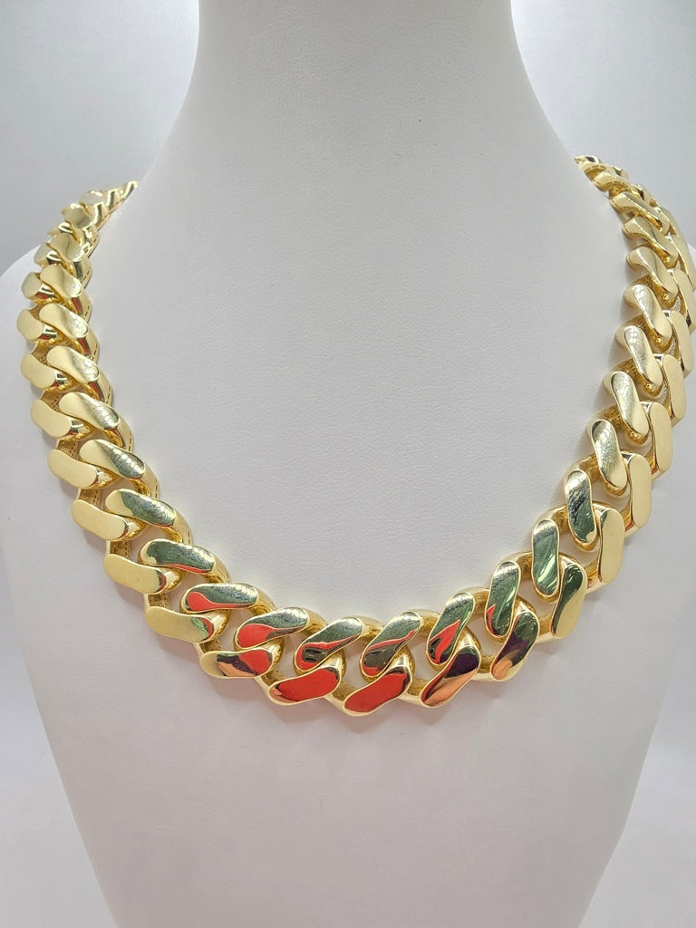 10KT CERTIFIED MONACO CHAIN CZ CLOSURE Size 15.5MM 26INCH Weight 60.1GR