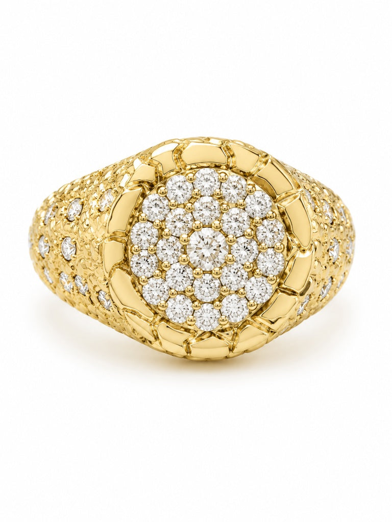 10K NUGGET RING Size 11.5