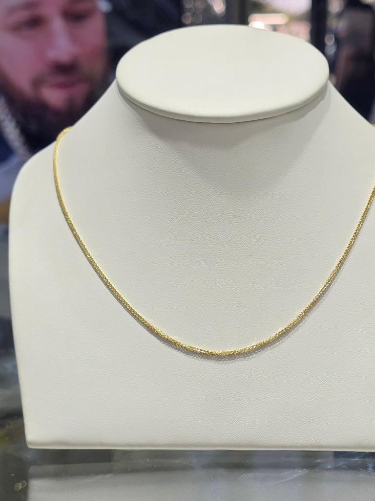 14KT HOLLOW FRANCO CHAIN 1.3MM