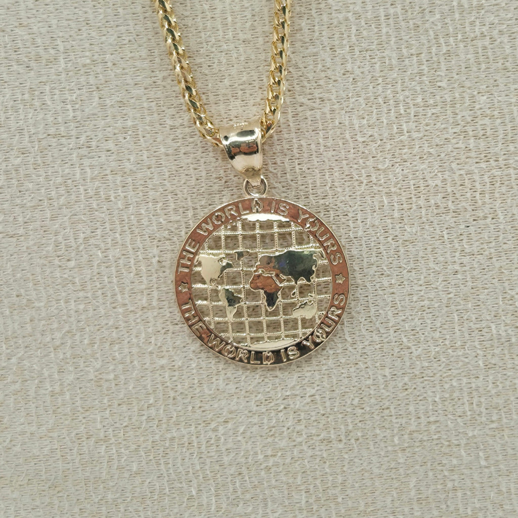 10KT EXTRA SMALL THE WORLD IS YOURS GLOBE PENDANT Weight 1.5GR