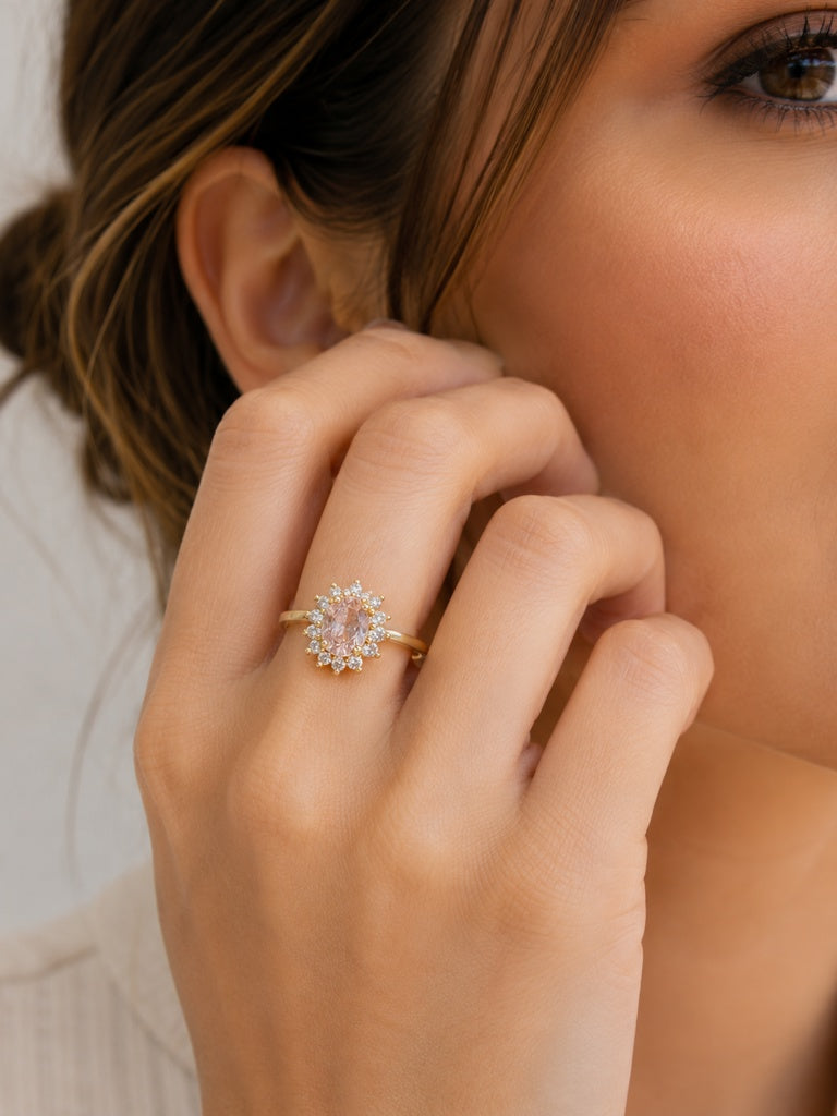 14KT DIAMOND PROMISE RING+DIAMOND Size 7