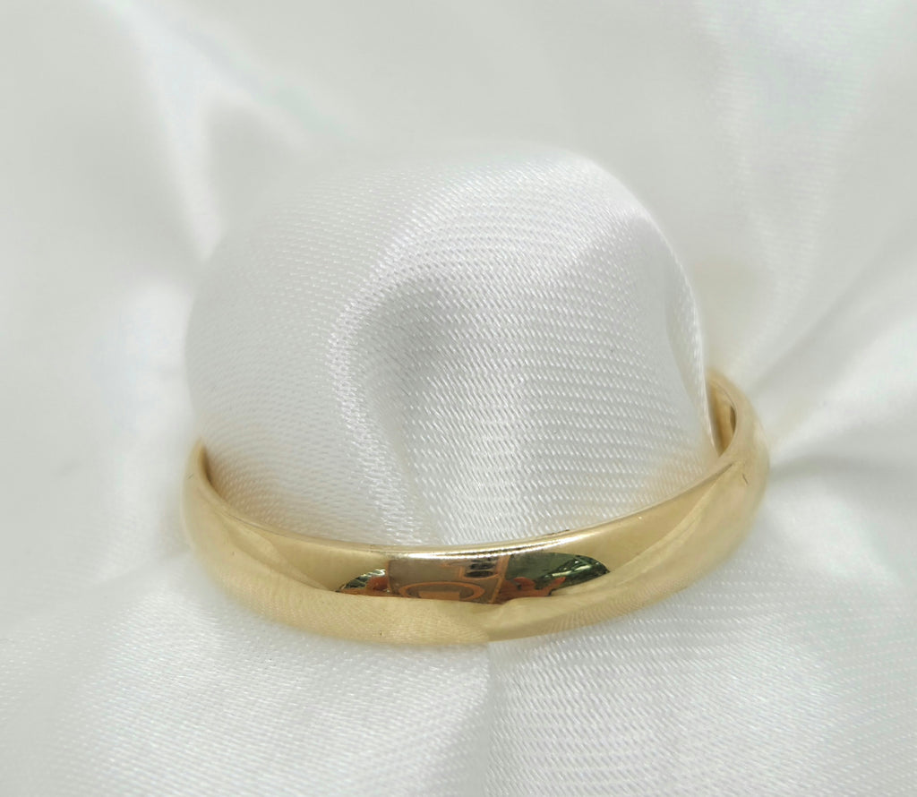 14KT SOLID ENGAGEMENT BAND MENS RING Size 12 4MM Weight 4GR