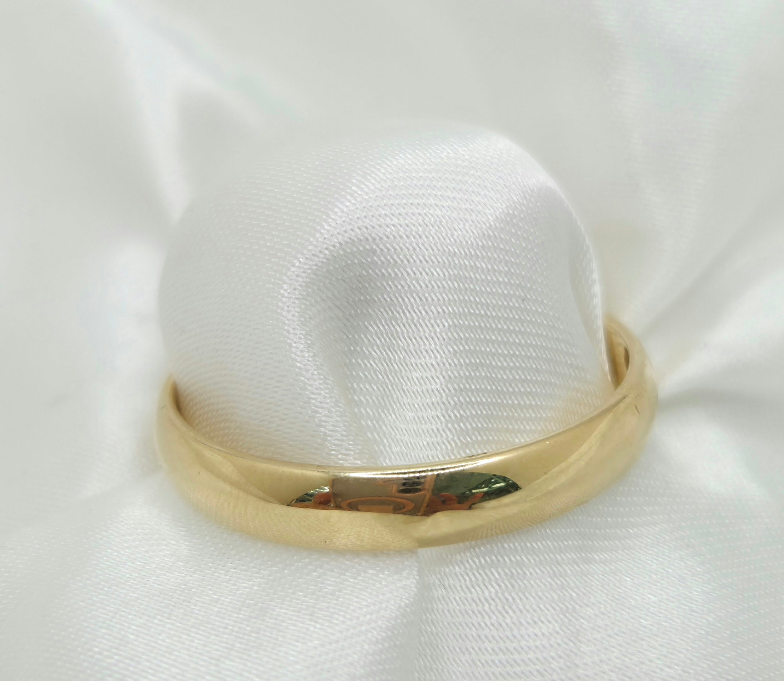 14KT SOLID ENGAGEMENT BAND MENS RING Size 12 4MM Weight 4GR